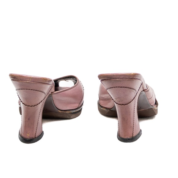 Vintage Prada Pink Leather Peep-Toe Heels – Size US 6.5 - Picture 9 of 12